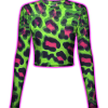 NEON LEOPARD MESH TOP
