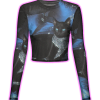GLAMOROUS BLACK CAT MESH TOP