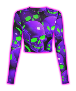 NEON SKULL MESH TOP