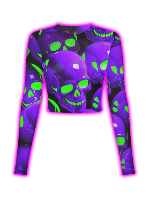 NEON SKULL MESH TOP