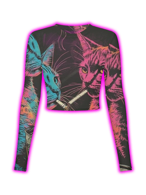 CYBER FELINE MESH TOP