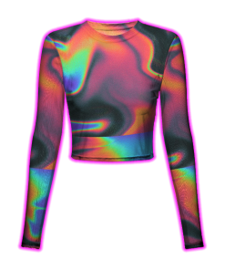 PRISMATIC GLOW MESH TOP