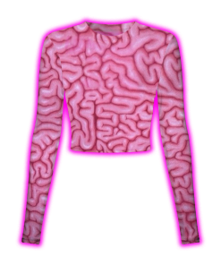 PINK MIND MAZE MESH TOP