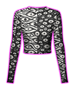 EYE ILLUSION MOSAIC MESH TOP