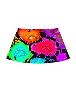 TRIPPY MULTICOLOR CLO PRINT MINI SKIRT