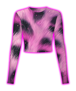 PINK FLUFFY DREAM MESH TOP