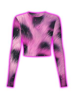 PINK FLUFFY DREAM MESH TOP
