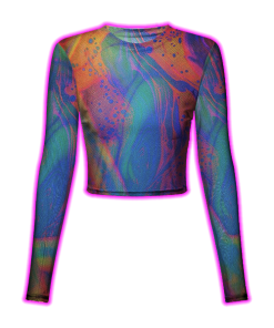 DREAMY SWIRLS MESH TOP