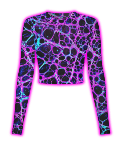 HOLOGRAPHIC CYBER LIqUID MESH TOP