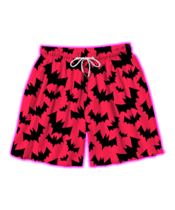 BAT PATTERN ALL OVER PRINT SHORTS