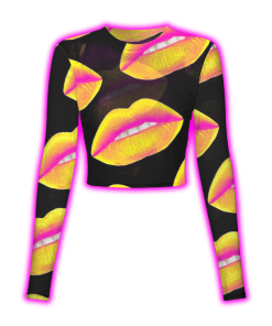 KISS ME NEON MESH TOP