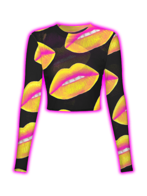 KISS ME NEON MESH TOP