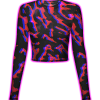 PSYCHEDELIC PATTERN VORTEX MESH TOP