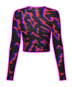 PSYCHEDELIC PATTERN VORTEX MESH TOP