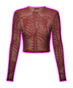 SKELETON STRIPES MESH TOP