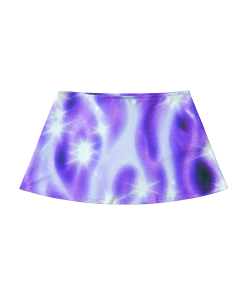 PURPLE AURA CLO PRINT MINI SKIRT