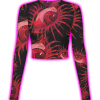 SURREAL GAZE RED MESH TOP