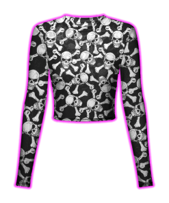 SKULL & CHAINS CHAOS MESH TOP