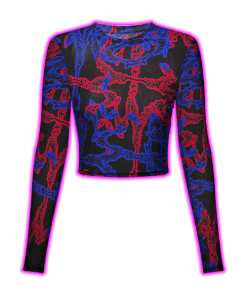 BARBED VIBES MESH TOP