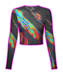 NEON FLAMES MESH TOP