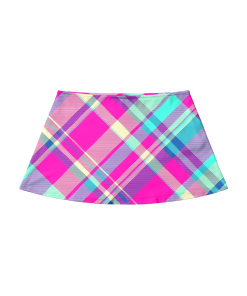 NEON PLAID CLO PRINT MINI SKIRT