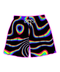 PSYCHEDELIC WAVES ALL OVER PRINT SHORTS